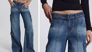 Wide Leg Denim Jeans - 5 Sizes