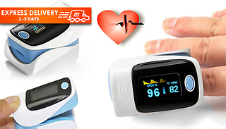 Fingertip Oxygen and Pulse Rate Monitor Oximeter - 2 Colours