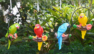 Hanging Garden Parrot Statue - 4 Colours