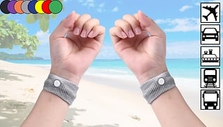 5-Pack of Anti-Nausea Travel Sickness Wristbands - 8 Colours