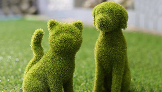 Topiary Flocked Animal Garden Ornament - 6 Designs