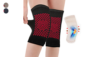 1 or 2 Self-Heating Knee Compression Pads - 2 Colours & 3 Sizes