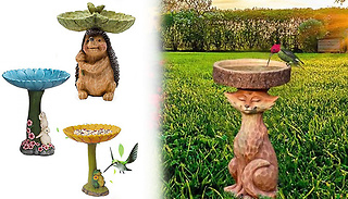 Animal Garden Birdbath - Fox, Hedgehog, Rabbit or Frog!