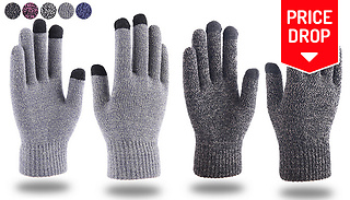 Knitted Touch Screen Winter Gloves - 6 Colours