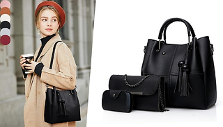 3-Piece PU Leather Handbag Set - 6 Colours