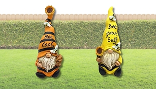 1 or 2-Pack Bee Garden Gnomes! - 2 Colours