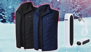 Electric Heated Body Warmer With Optional Power Bank - 4 Sizes