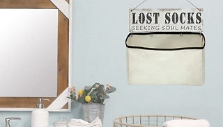 Space-Saving Hanging Lost Socks Laundry Basket!