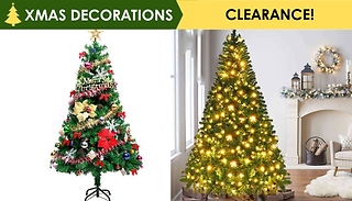 Artificial LED Pine Christmas Tree - 4ft, 5ft, or 6ft!