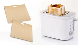 5-Pack of Reusable Non-Stick Toaster Bags - 2 Sizes
