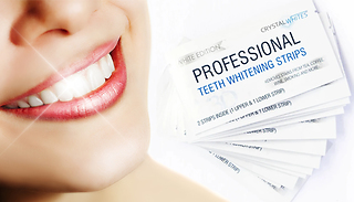 28 Crystal Whites Teeth Whitening Strips & Ultra LED Light