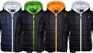 Men's Hooded Winter Jacket - 4 Colour & 5 Sizes