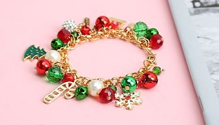 Christmas Themed Charm Bracelet 