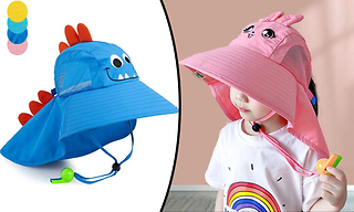Kid's Wide Brim Character Bucket Sun Hats - 4 Designs