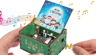Mini Wooden Christmas Music Box - 9 Designs