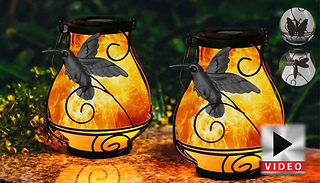 Metal Hanging Solar Flickering Flame Lantern - 3 Designs