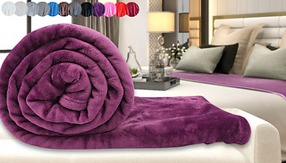 Super Soft Microfiber Throw Blanket - 10 Colours & 3 Sizes