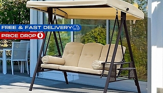 3-Seater Canopy Swing Chair - 2 Colours