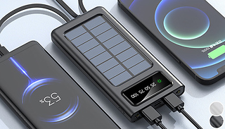 Next Gen Dual USB Solar Power Bank With Flashlight - 10000 mAh