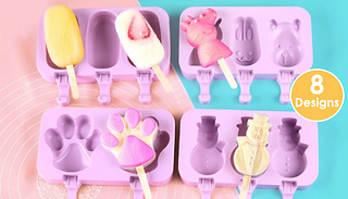 DIY Popsicle Moulds with Lids and 50 Sticks - 8 Designs