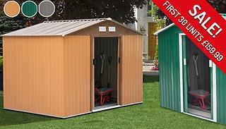 L or XL Metal Garden Shed - 3 Colours