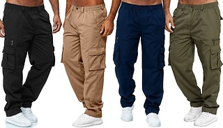Men's Cargo Pocket Trousers - 4 Colours & 6 Sizes