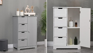 Bathroom Storage Cabinet with 4 Drawers - 2 Colours 