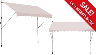 3m x 1.5m Outsunny Adjustable Aluminium Garden Awning