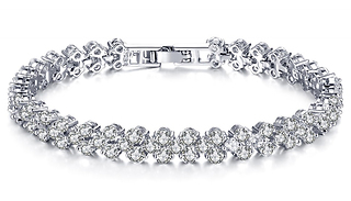 7ct Created Sapphire Tennis Bracelet