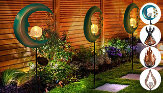 Solar Powered Artistic LED Garden Stake Lights - 4 Designs