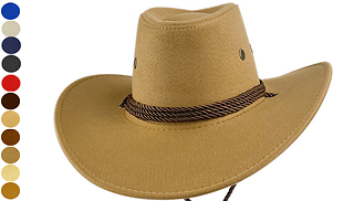 Wool Tweed Western Cowboy Style Hat - 11 Colours