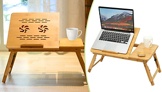 Folding Bamboo Laptop Desk Lap Stand