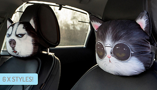 3D Fun Animal Car Headrest Pillow Cushion - 6 Options