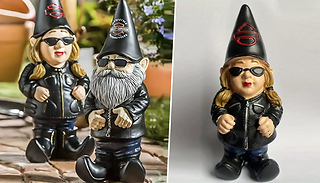 1 or 2 Biker Garden Gnome Resin Ornaments - 2 Designs