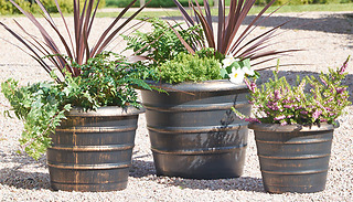 3-Piece Beehive Bronze Look Planter Set