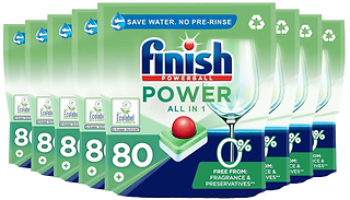 80 Finish Powerball Dishwasher Tablets - 4 or 8 Packs
