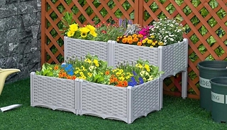 Outsunny Multi-Functional Raised Rattan Garden Beds