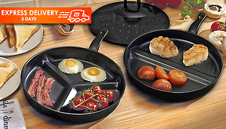 3-Piece Non-Stick Divider Frying Pan Set