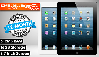 Apple iPad 2 9.7 Inch 512MB RAM 16GB WiFi Only - 2 Colours