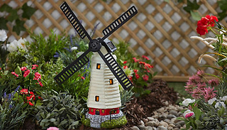 Solar Light-Up Garden Windmill Ornament