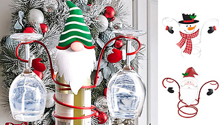 Christmas Wine Bottle and Glass Holder Stand - 3 Designs
