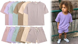 Kids 2-Piece Summer Tracksuit Set - 6 Colours & 9 Sizes 