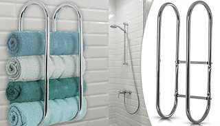 Wall-Mounted Metal Towel Rail - 1 or 2-Pack