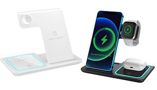3-in-1 Foldable Fast Wireless Charger Stand - 2 Colours