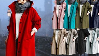 Lightweight Hooded Raincoat - 8 Sizes, 9 Colours!