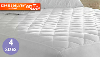 Quilted Mattress Protector Fitted Cover - 4 Sizes
