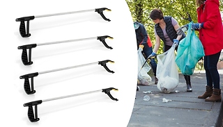 4-Pack Faboer Long Reach Litter Pickers