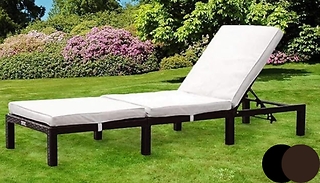 Reclining Rattan Sun Lounger - 2 Colours