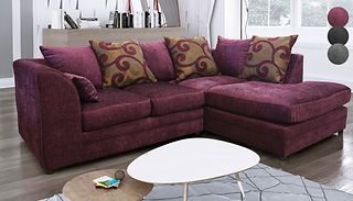 Locus Chenille Fabric Corner Sofa - 2 Options & 3 Colours