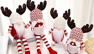 2-Pack of Christmas Elk Eared Gonk Decorations - 2 Designs
